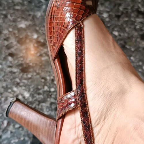 Vintage handmade leather sandals used size 39