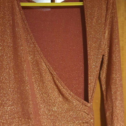 Dress new gold terracotta metallic, size L