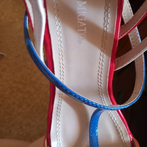 Migato platform shoes new, size 36, red with multicolor details