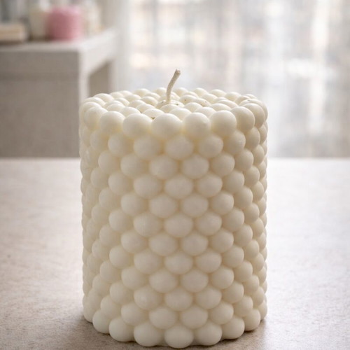 Soya candle bubbles white new