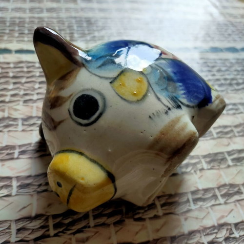 Decorative ceramic pig figurine