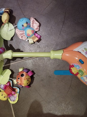 Μουσικό φασόλι Vtech για κούνια σαν καινούργιο με ήχους και κρεμαστά ζωάκια