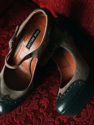 The Sellers high-heeled leather shoes like new, size 40
