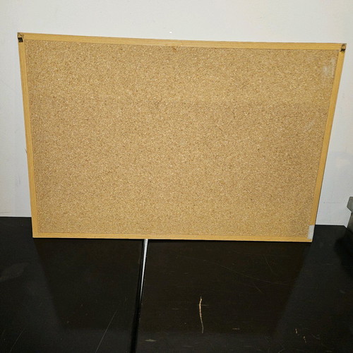 Notice board used 90 x 60 cm with wooden frame and cork