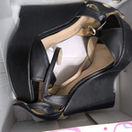 Platform sandals, size 39, black