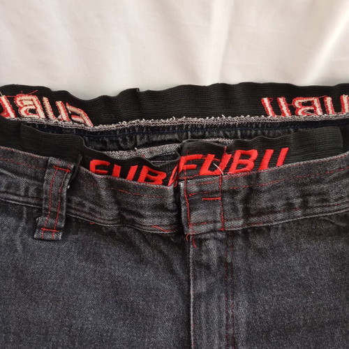 FUBU vintage streetwear jeans black denim used, 3XL