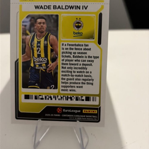 Wade Baldwin Panini Contenders card new