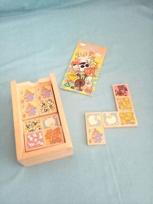 Wooden animal dominoes ELC used for small children