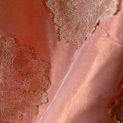 Topshop skirt new, taffeta with embroidery and pleats, pink salmon