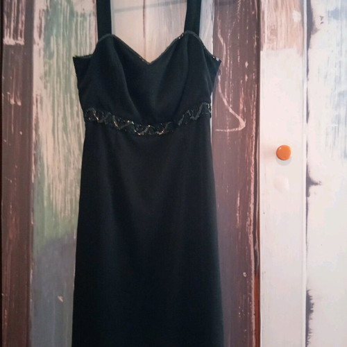 Black mini dress like new with sequins, size M