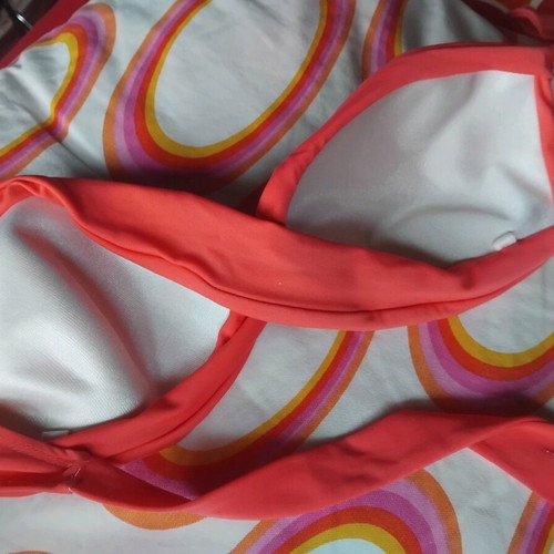 Coral swimsuit like new, adjustable with bra padding, sizes L and XL