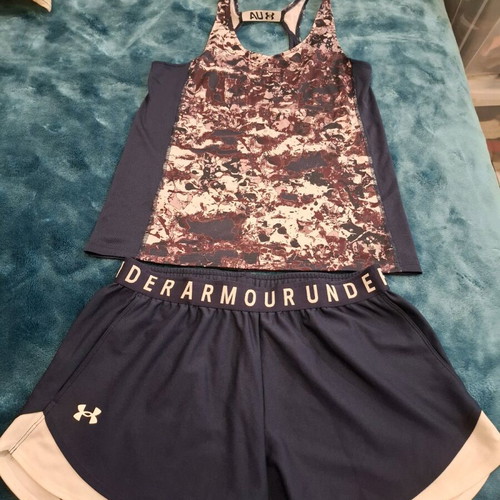 Under Armour sports set shorts and top new multicolor S/M