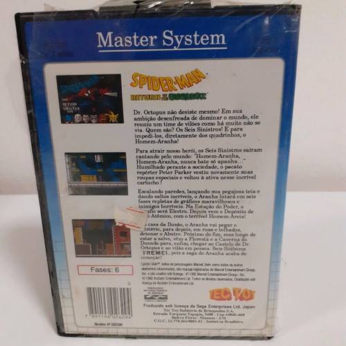 Spider-Man Return of the Sinister Six Master System new