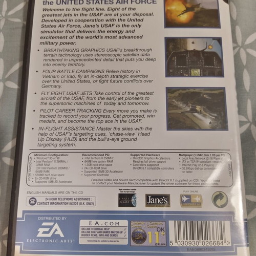 USAF United States Air Force PC game like new