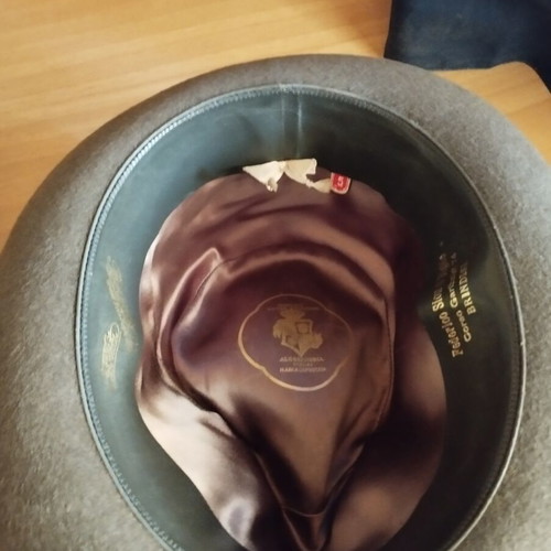Borsalino hat used, green brown, size 5