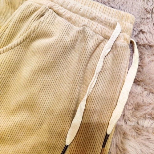 Corduroy women's pants new, beige, size L-XL