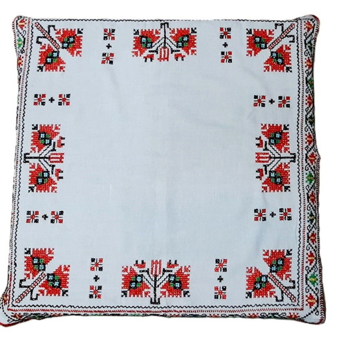 Hand-Embroidered Tablecloth with Traditional Bulgarian Motifs like new