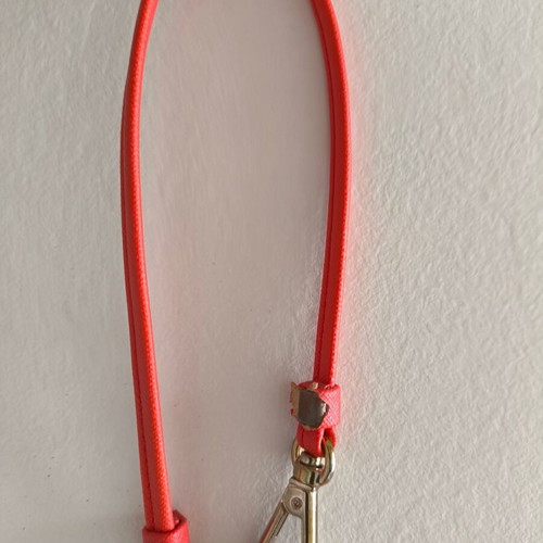 DKNY wristlet bag wallet in grey brown with red trim