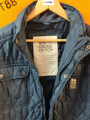 Quilted parka jacket blue L like new