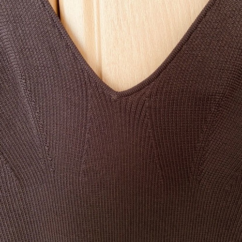 Knitted summer dress used, brown by H&M