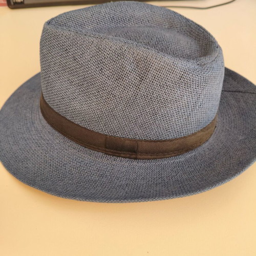 Unisex MG Hellas fedora hat size 58, black and blue, like new