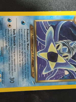 Dark Omastar NDE19 Neo Destiny Pokemon card used, rare vintage