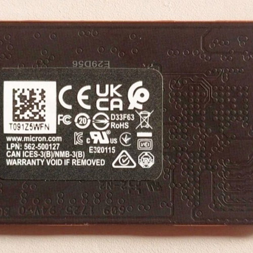 Micron 2500 512GB M.2 NVMe SSD like new