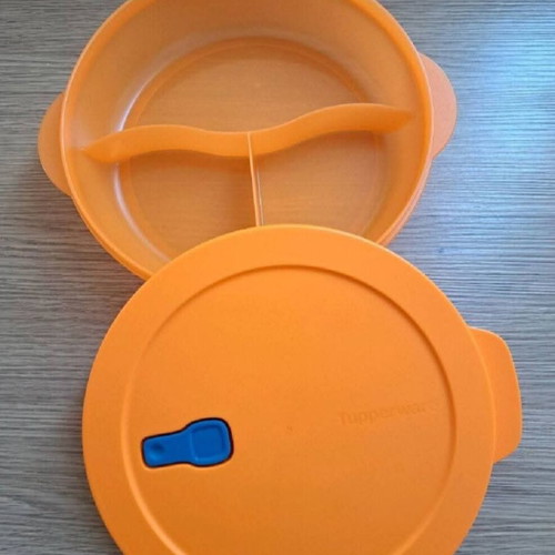 Crystal Wave Tupperware microwave container with compartments, new