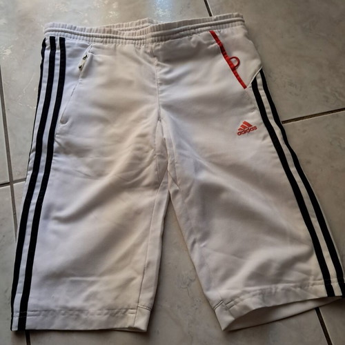 Adidas shorts used, white, 9-10 years, with back design and front pockets