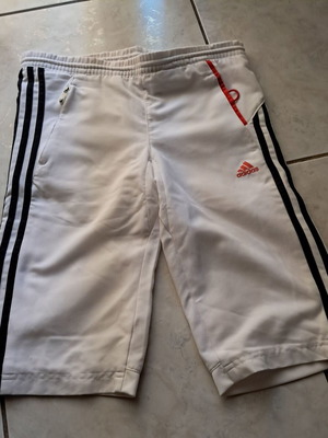 Adidas shorts used, white, 9-10 years, with back design and front pockets