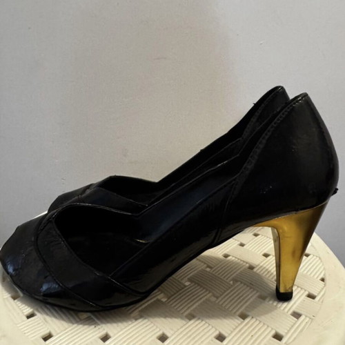 Zara black peep-toe heels, size 38