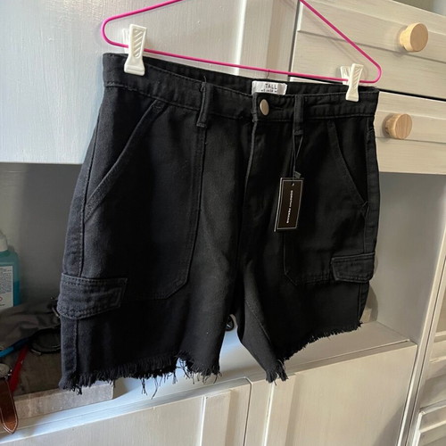 Denim shorts black M slim fit new Dorothy Perkins