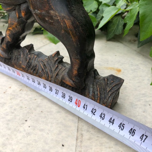 Applique wooden carved bull used, decorative butcher shop