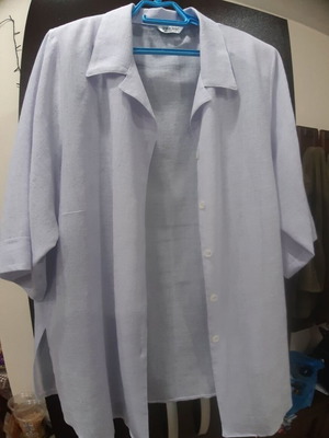 Lightweight short-sleeve shirt used lilac XXXL