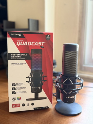 HyperX QuadCast condenser microphone