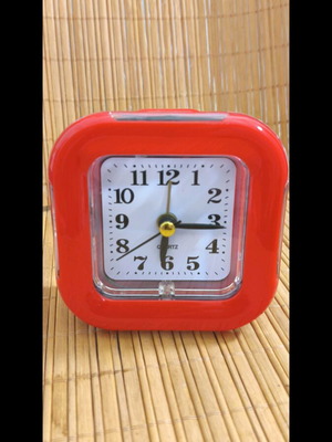 Red table alarm clock like new