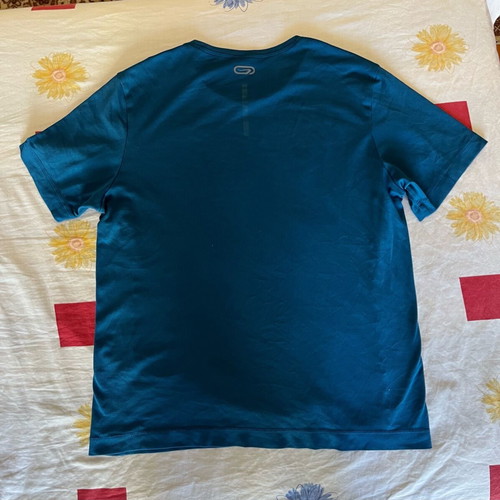 Kalenji T-shirt used, blue technical sportswear for running