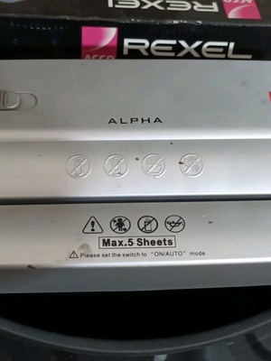 Rexel paper shredder like new