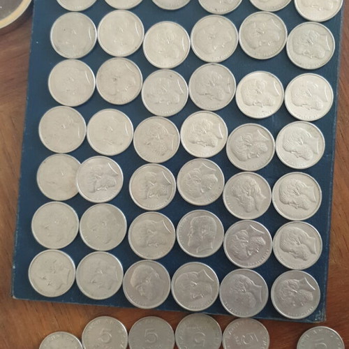 5drx Aristotle coins used, set of 60 from 1976-1990