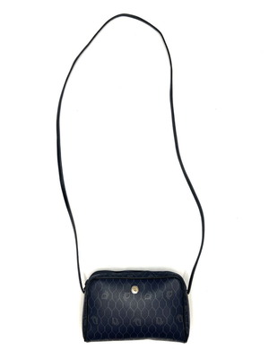 Christian Dior Honeycomb Classic платнена чанта тип хиаcти употребявана, синя