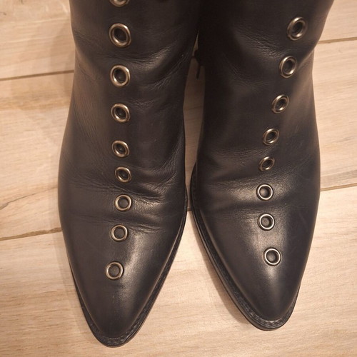 ALE leather ankle boots used, black size 40 with studs