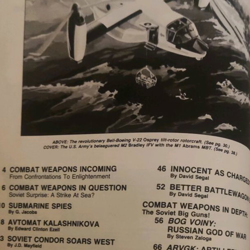 Combat Weapons collectible magazine used, Spring 1986