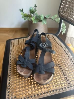 Bionatura leather sandals size 39 used, black