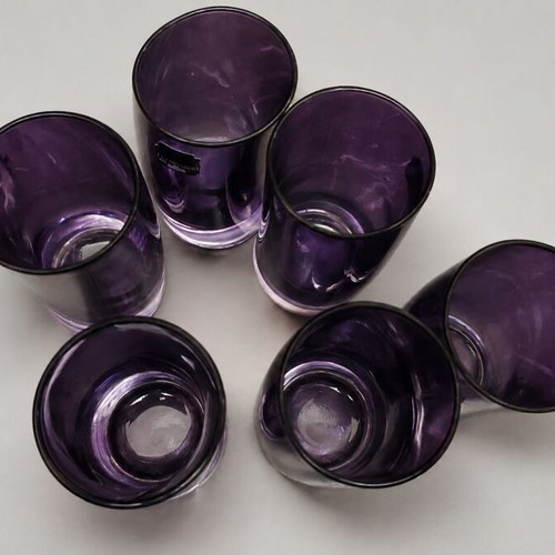 Leonardo SORA Viola long drink glasses set of 6, deep purple