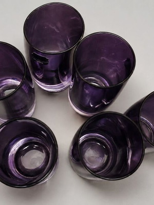 Leonardo SORA Viola long drink glasses set of 6, deep purple