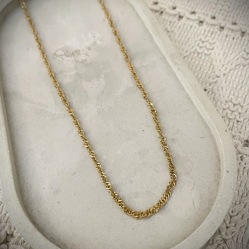 Unisex Stainless Steel Gold Chain Necklace new
