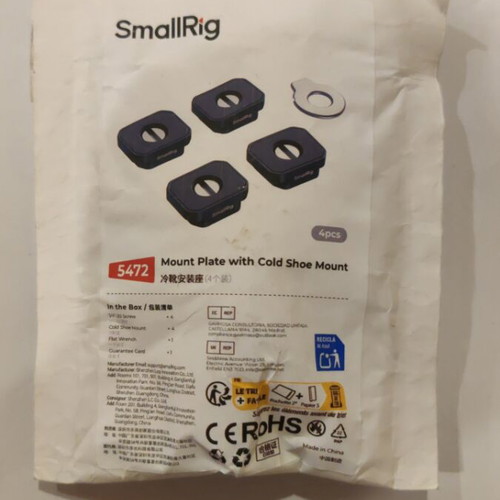 SmallRig 5472 Mount Plate with Cold Shoe Mount set of 4 new