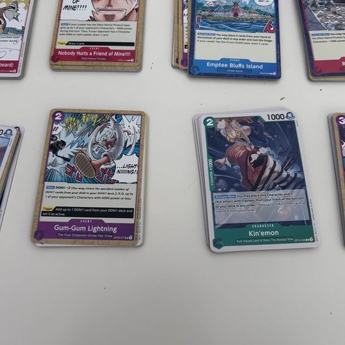 One Piece trading card game lot 110 cards like new