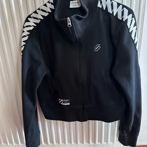Superdry women's cardigan small used, black and white