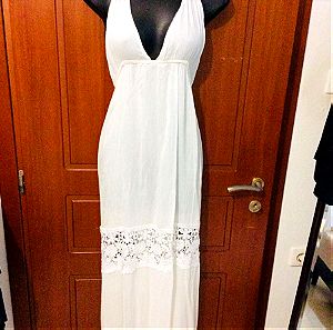 Αέρινο λευκό maxi φόρεμα beachware